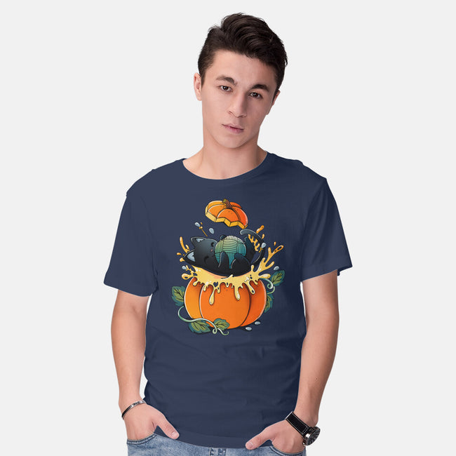 Pumpkin Kitty-Mens-Basic-Tee-Vallina84