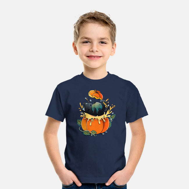 Pumpkin Kitty-Youth-Basic-Tee-Vallina84