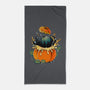 Pumpkin Kitty-None-Beach-Towel-Vallina84