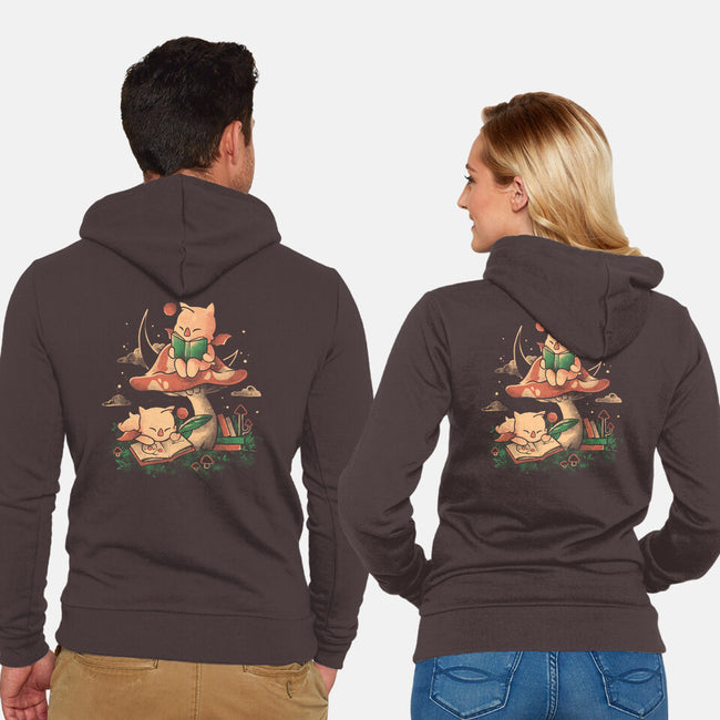 Kupo Readings-Unisex-Zip-Up-Sweatshirt-eduely