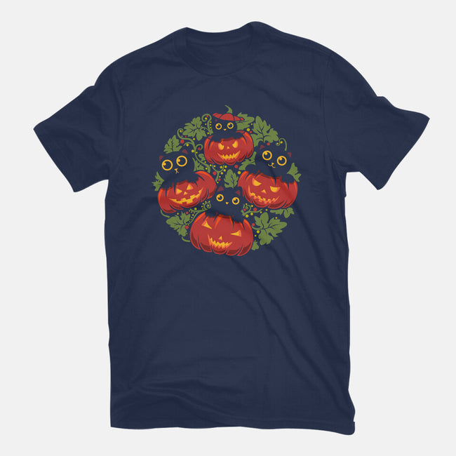 Pumpkin Kitten Family-Womens-Fitted-Tee-erion_designs