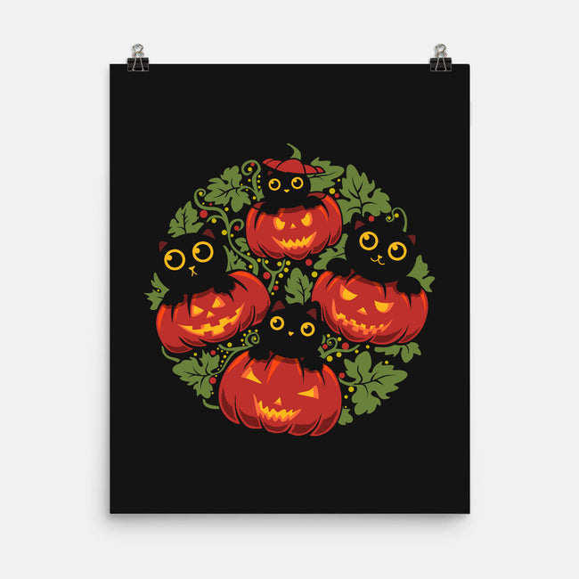 Pumpkin Kitten Family-None-Matte-Poster-erion_designs