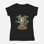 Legend Of Bluey-Womens-V-Neck-Tee-JamesQJO