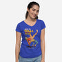 How To Deal With Your Fears-Womens-V-Neck-Tee-Hafaell