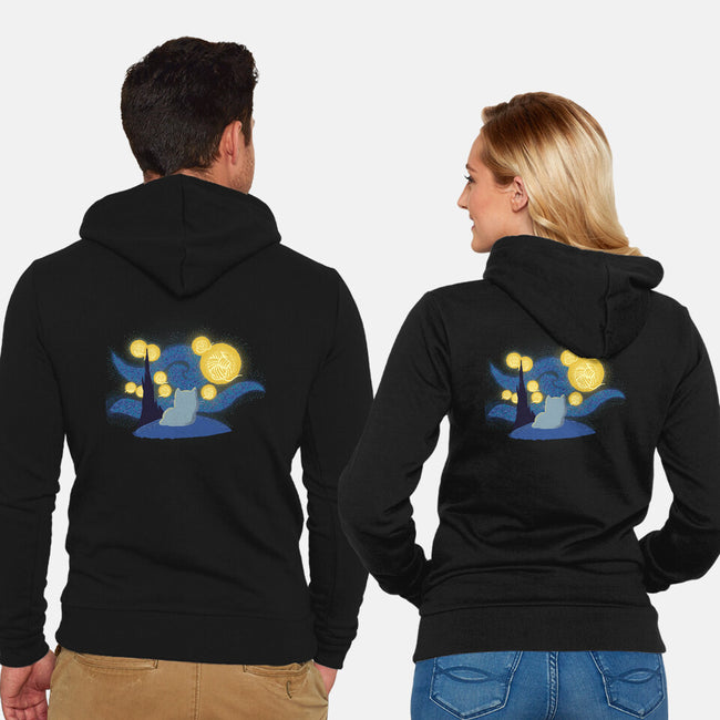 Balls Of Wool Night-Unisex-Zip-Up-Sweatshirt-Freecheese