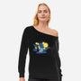 Balls Of Wool Night-Womens-Off Shoulder-Sweatshirt-Freecheese