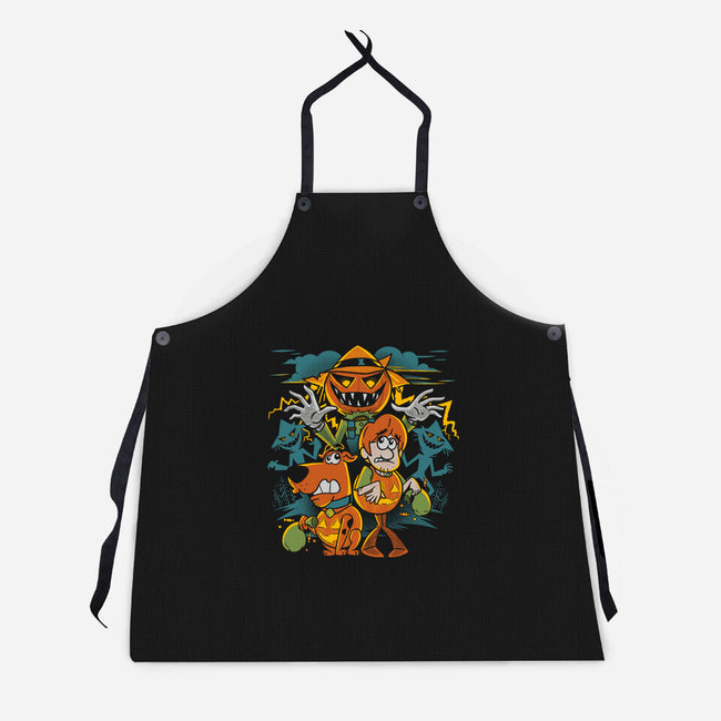 Mystery Tricks Or Treats-Unisex-Kitchen-Apron-estudiofitas