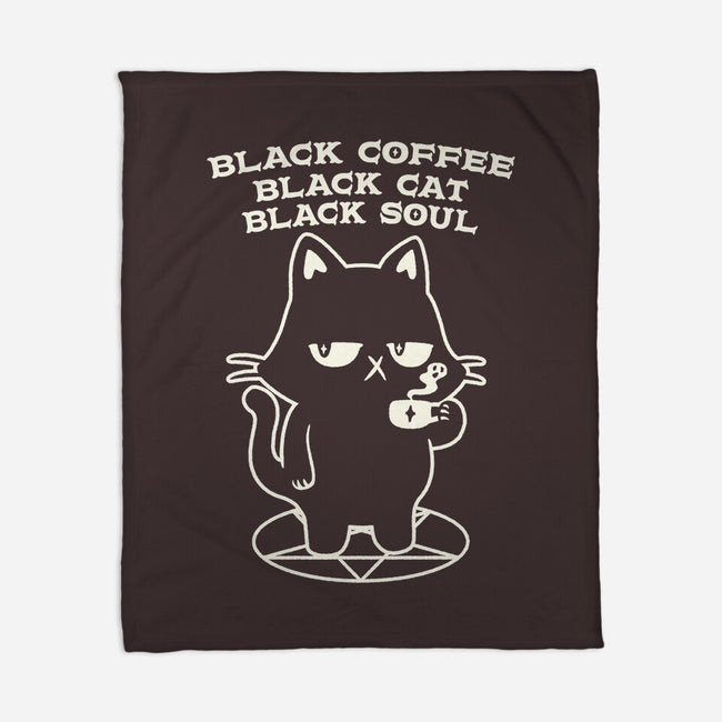 Black Cat Black Soul-None-Fleece-Blanket-tobefonseca