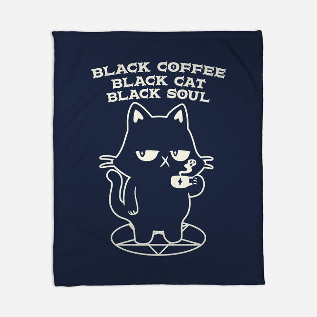 Black Cat Black Soul-None-Fleece-Blanket-tobefonseca