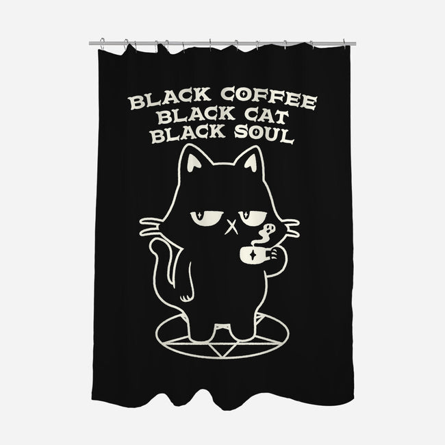 Black Cat Black Soul-None-Polyester-Shower Curtain-tobefonseca