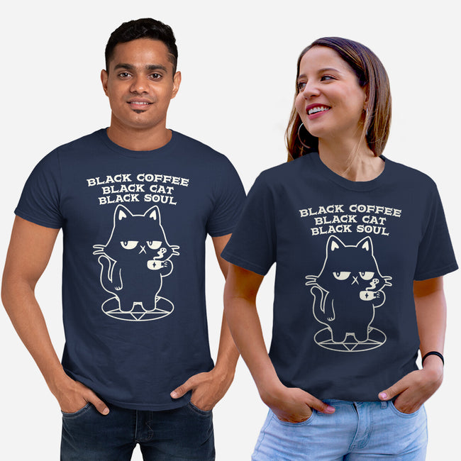 Black Cat Black Soul-Unisex-Basic-Tee-tobefonseca