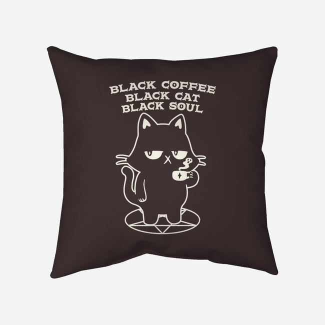 Black Cat Black Soul-None-Removable Cover-Throw Pillow-tobefonseca