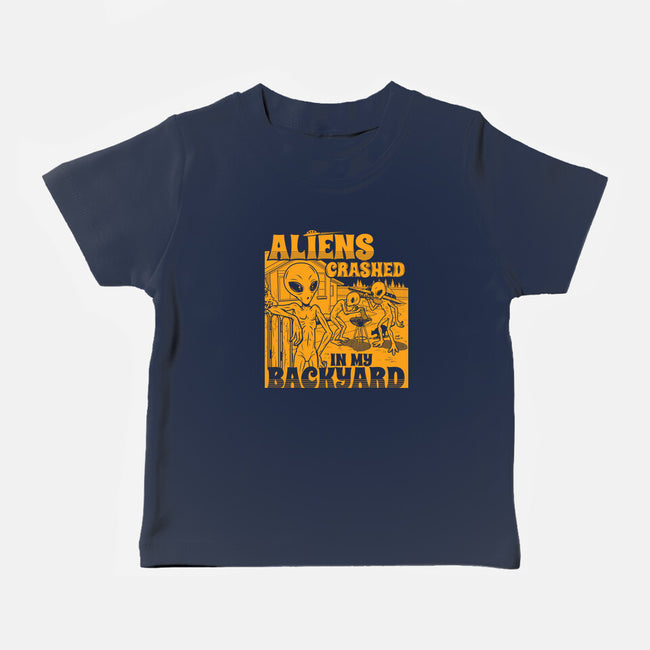 Aliens Crashed In My Backyard-Baby-Basic-Tee-Boggs Nicolas