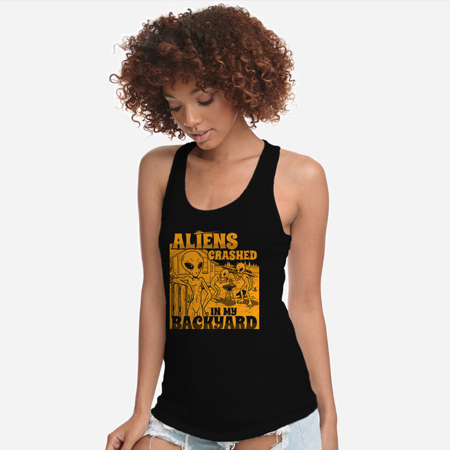 Aliens Crashed In My Backyard-Womens-Racerback-Tank-Boggs Nicolas