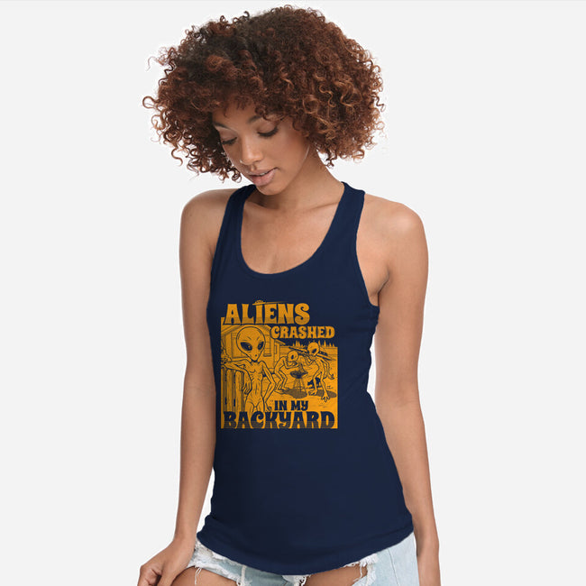 Aliens Crashed In My Backyard-Womens-Racerback-Tank-Boggs Nicolas