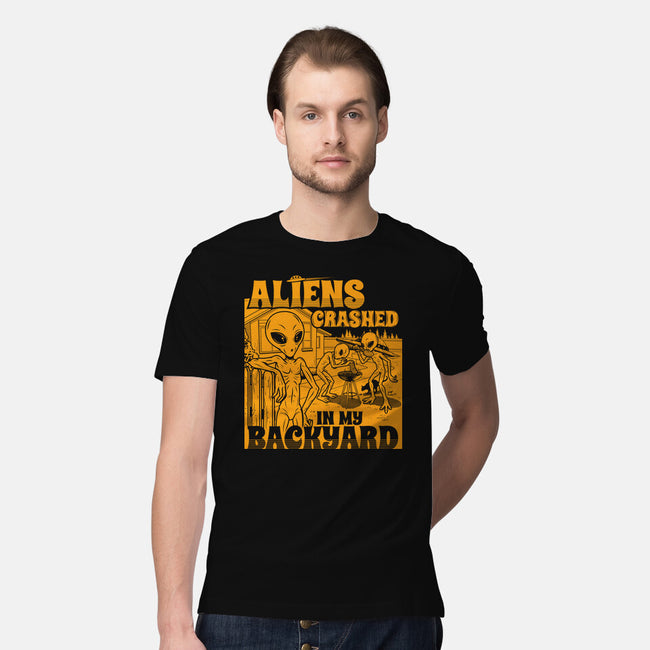 Aliens Crashed In My Backyard-Mens-Premium-Tee-Boggs Nicolas