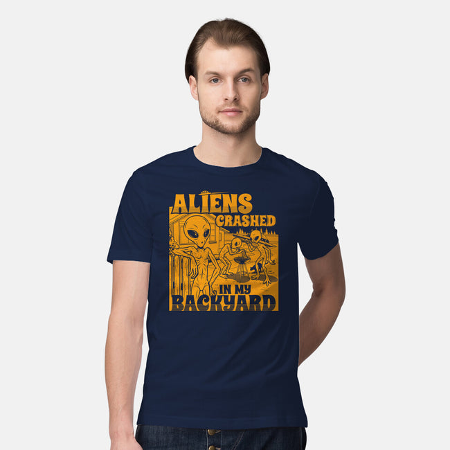 Aliens Crashed In My Backyard-Mens-Premium-Tee-Boggs Nicolas