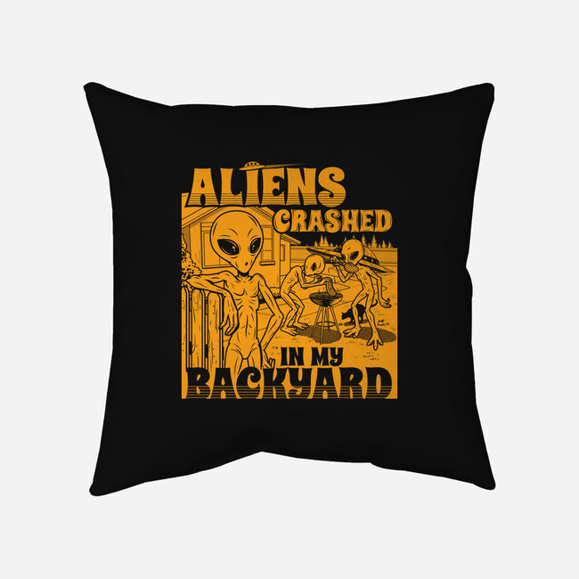 Aliens Crashed In My Backyard-None-Removable Cover-Throw Pillow-Boggs Nicolas