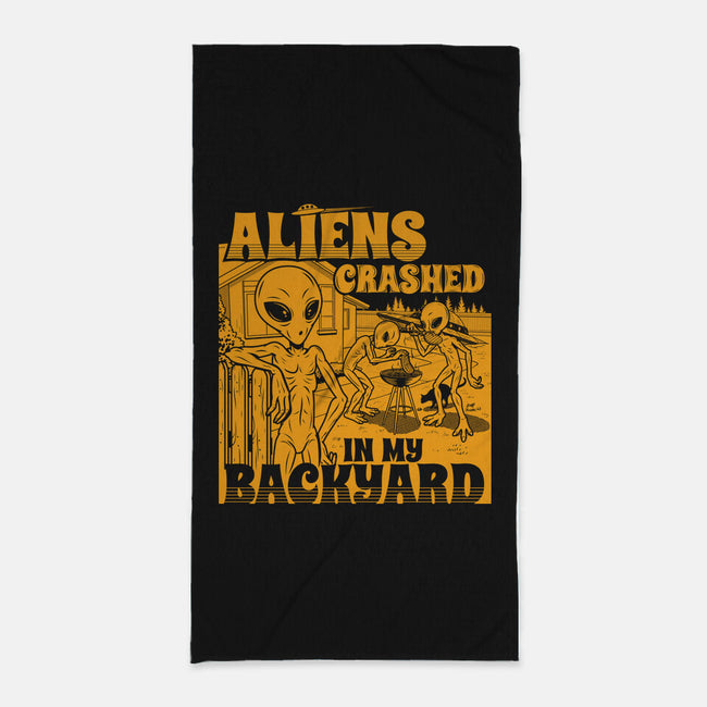 Aliens Crashed In My Backyard-None-Beach-Towel-Boggs Nicolas