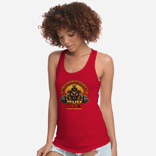 Outworld's Gym-Womens-Racerback-Tank-demonigote