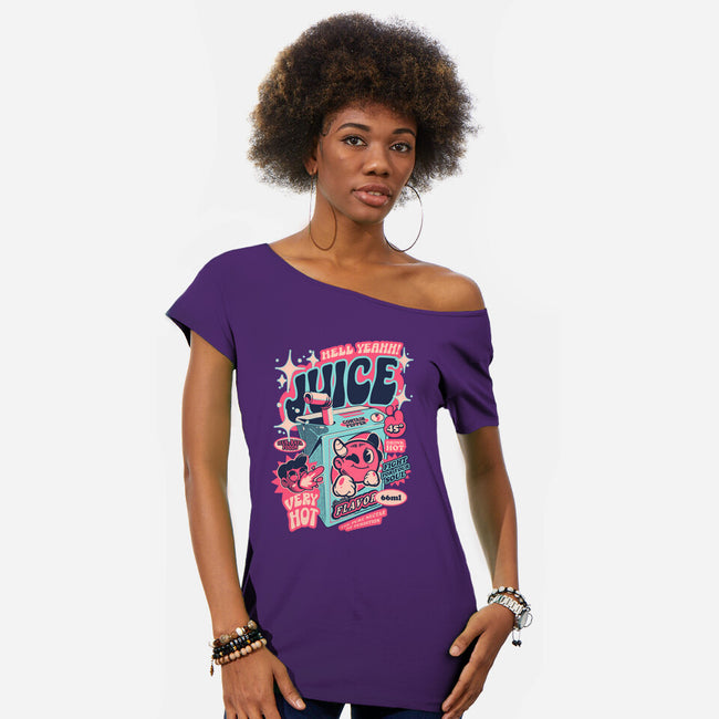 Hell Yeah Juice-Womens-Off Shoulder-Tee-ilustrata