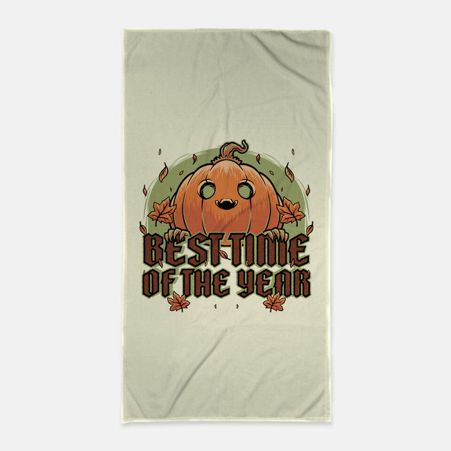 Pumpkin Autumn Halloween-None-Beach-Towel-Studio Mootant