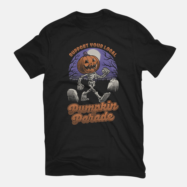 Halloween Pumpkin Parade-Womens-Basic-Tee-Studio Mootant