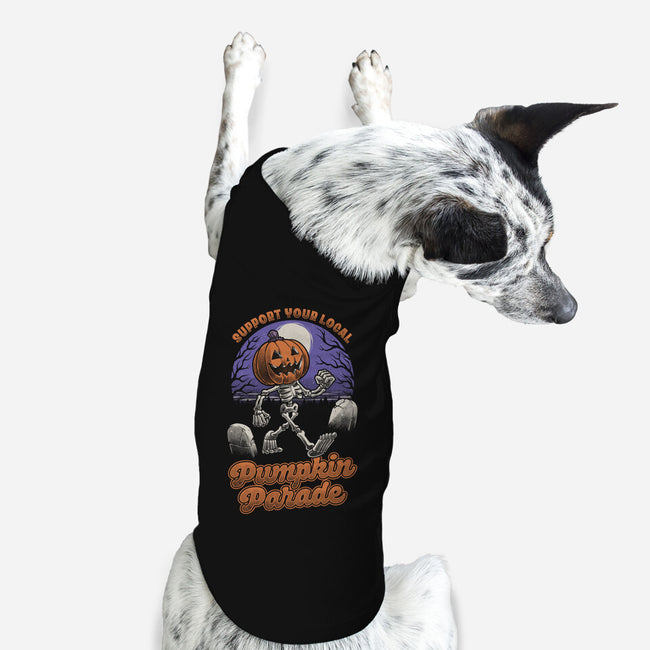 Halloween Pumpkin Parade-Dog-Basic-Pet Tank-Studio Mootant