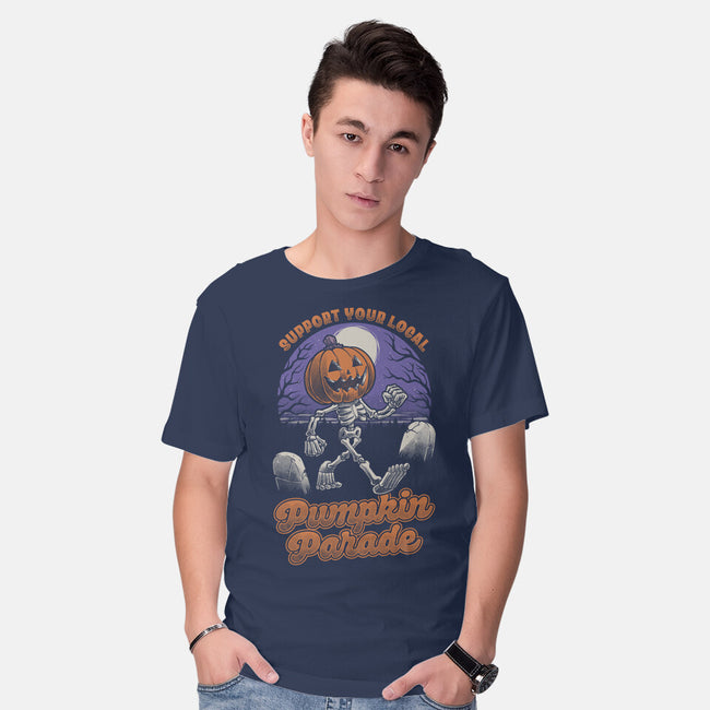 Halloween Pumpkin Parade-Mens-Basic-Tee-Studio Mootant