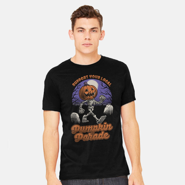 Halloween Pumpkin Parade-Mens-Heavyweight-Tee-Studio Mootant