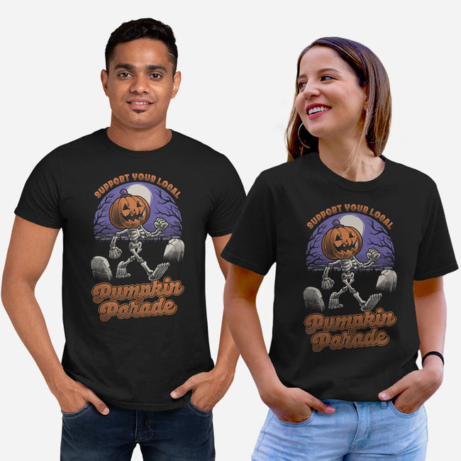 Halloween Pumpkin Parade-Unisex-Basic-Tee-Studio Mootant