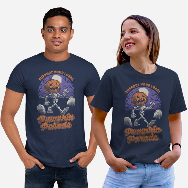 Halloween Pumpkin Parade-Unisex-Basic-Tee-Studio Mootant