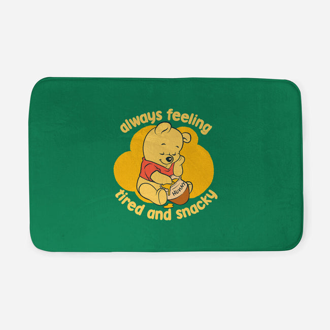 Cute Tired Snacky Bear-None-Memory Foam-Bath Mat-Studio Mootant