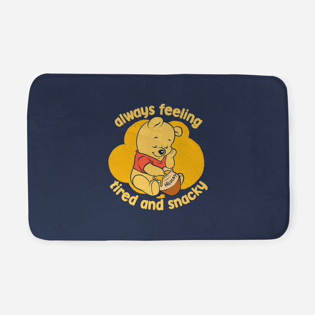 Cute Tired Snacky Bear-None-Memory Foam-Bath Mat-Studio Mootant