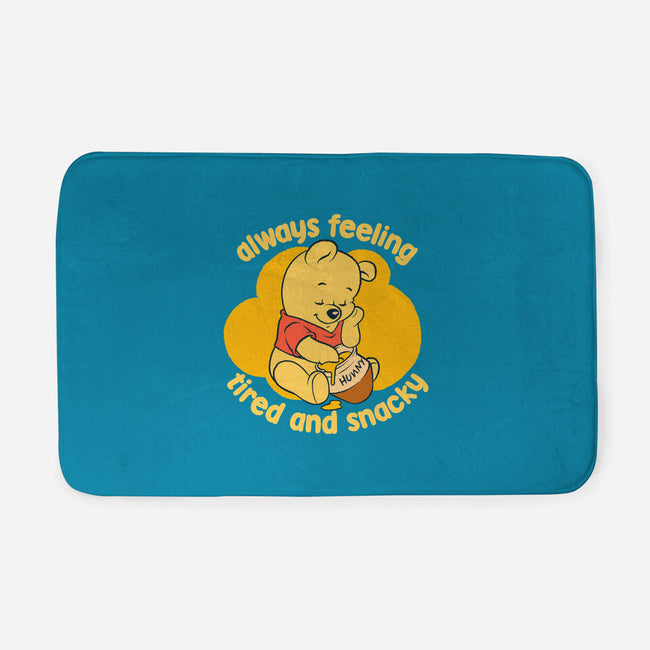 Cute Tired Snacky Bear-None-Memory Foam-Bath Mat-Studio Mootant