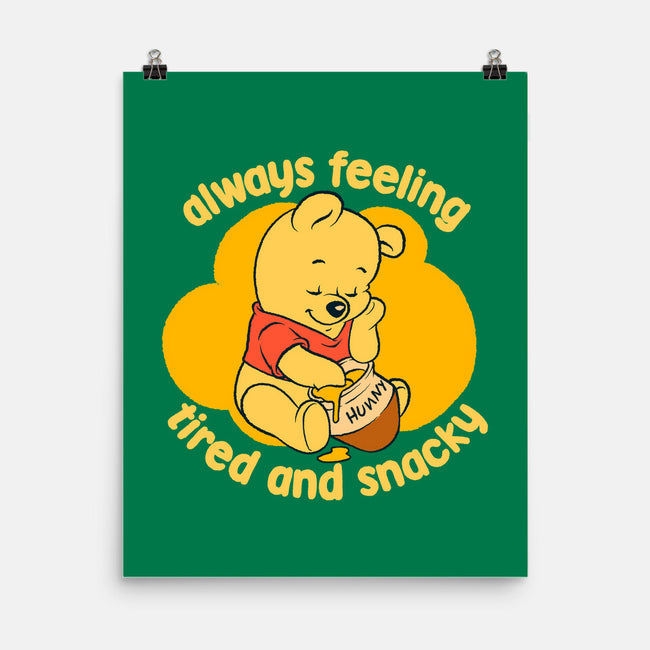 Cute Tired Snacky Bear-None-Matte-Poster-Studio Mootant