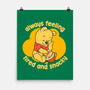 Cute Tired Snacky Bear-None-Matte-Poster-Studio Mootant