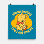 Cute Tired Snacky Bear-None-Matte-Poster-Studio Mootant