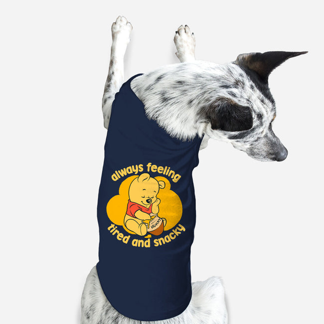 Cute Tired Snacky Bear-Dog-Basic-Pet Tank-Studio Mootant