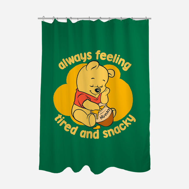 Cute Tired Snacky Bear-None-Polyester-Shower Curtain-Studio Mootant