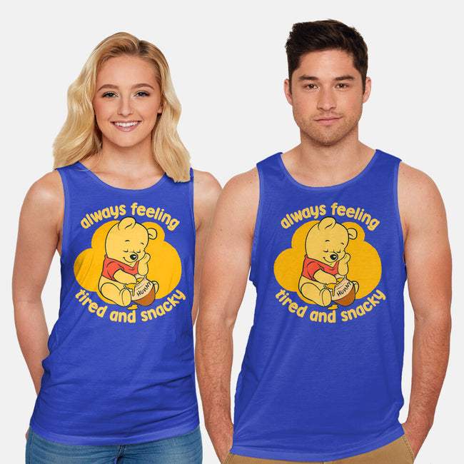 Cute Tired Snacky Bear-Unisex-Basic-Tank-Studio Mootant