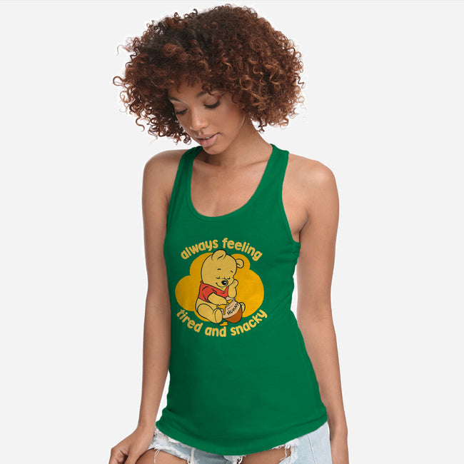 Cute Tired Snacky Bear-Womens-Racerback-Tank-Studio Mootant