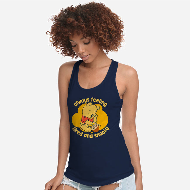 Cute Tired Snacky Bear-Womens-Racerback-Tank-Studio Mootant