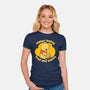 Cute Tired Snacky Bear-Womens-Fitted-Tee-Studio Mootant