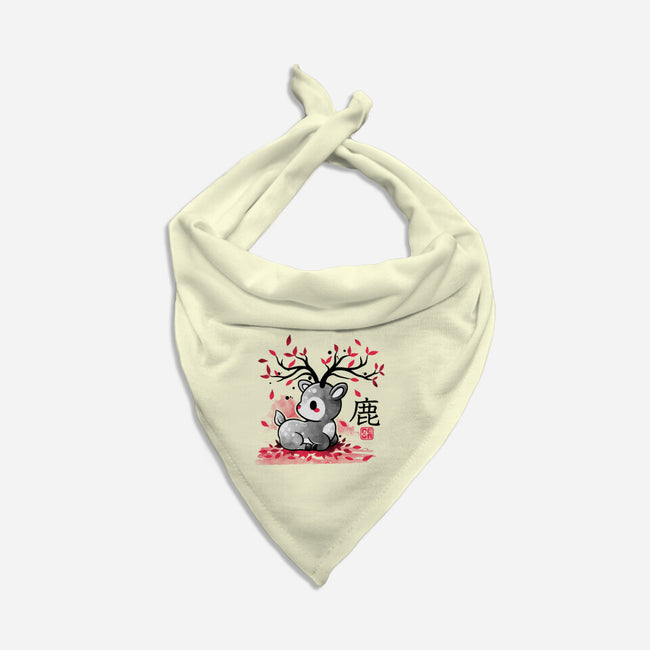 Japanese Deer In Autumn-Cat-Bandana-Pet Collar-NemiMakeit