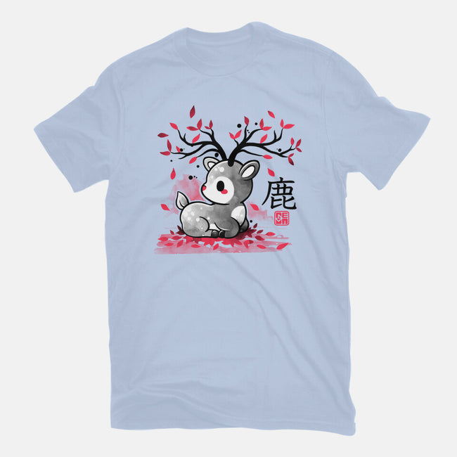 Japanese Deer In Autumn-Mens-Heavyweight-Tee-NemiMakeit