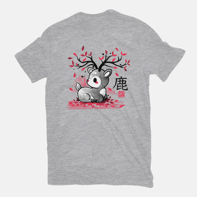 Japanese Deer In Autumn-Mens-Heavyweight-Tee-NemiMakeit