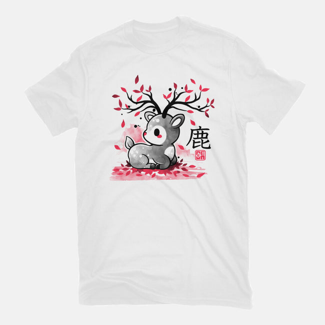 Japanese Deer In Autumn-Mens-Basic-Tee-NemiMakeit