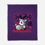 Japanese Deer In Autumn-None-Fleece-Blanket-NemiMakeit