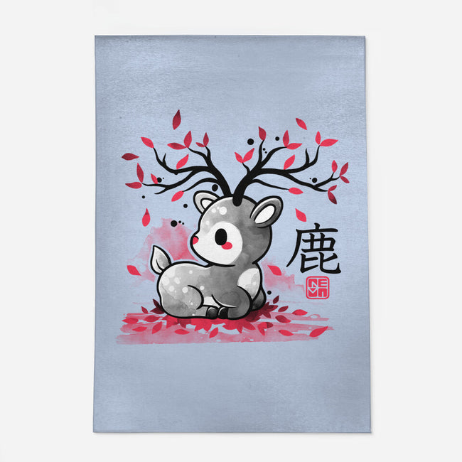 Japanese Deer In Autumn-None-Indoor-Rug-NemiMakeit